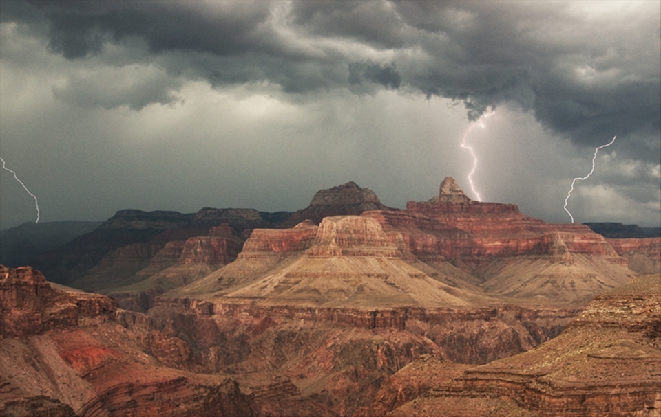Three Strikes on Plateau Point, Grand Canyon