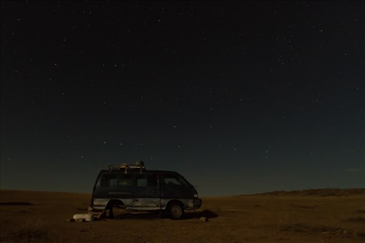 The carcass of this vehicle appeared at one of the ger camps. Emptied of anything useable, it's carcass left to be picked at by passers-by. Sometimes even vehicles can't survive the harsh conditions. 