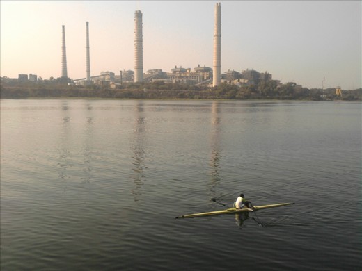 On this side of the river we have an historic city and on the other side we can see the involvement of technology. This power plant is situated well into the city and it seems like the people  have now adopted their lives around this 21 year old power source that exhells around 3500 tons of ash and other gases as smoke every year.
