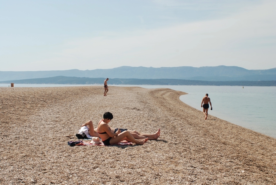During the high-season this beach is packed with tourists. This is considered to be one of the most beautiful beaches in Croatia.