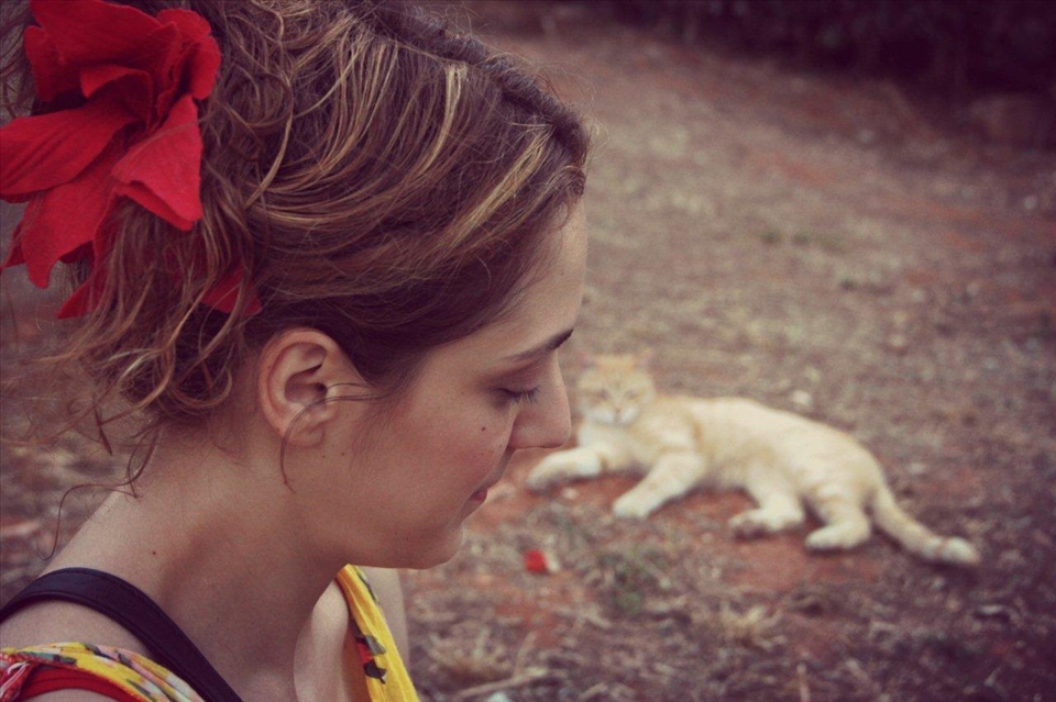 The cat sees through shut lids