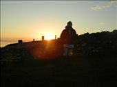Local Jo admiring the sun from behind the dry stone dyke.: by pictspix, Views[237]