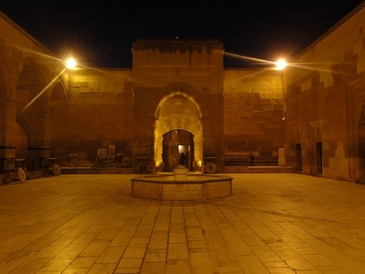 Turkey - Cappadocia - Sarahan caravanserai at night