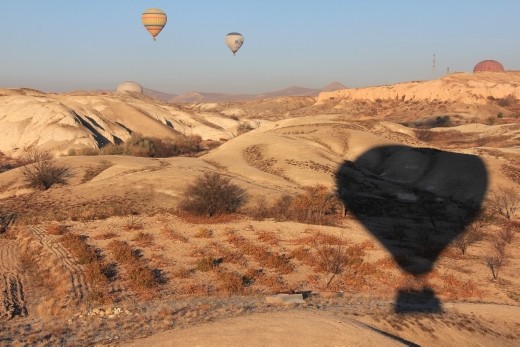 Turkey - Cappadocia - shadow of our hot air balloon