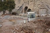 Kermanshah - Taq-i-Bustan carvings - flooded entrance with fallen rocks: by piglet, Views[356]