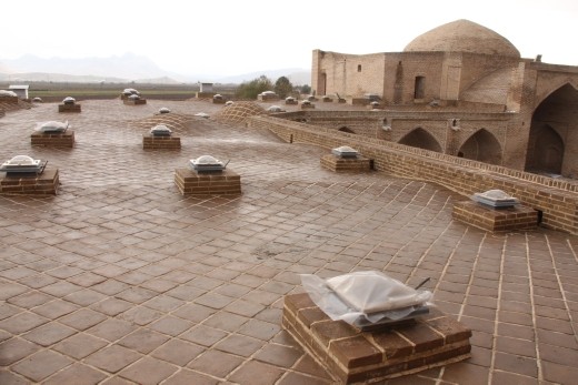 Kermanshah - rooftop of the Safavid caravanserai
