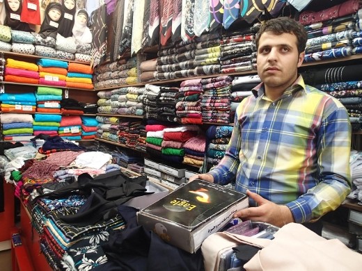 Iran - Mashhad - buying my hijabs at the bazaar