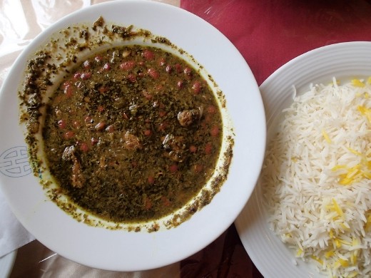 Iran - food - bean and lamb stew