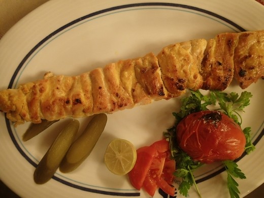 Iran - food - chicken kebabs