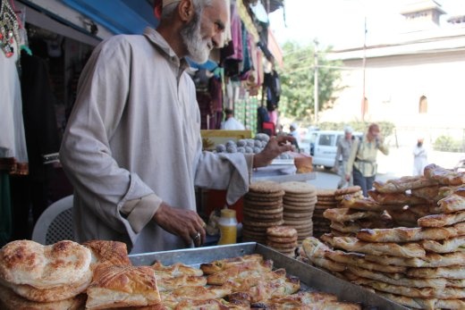 Srinigar market - selling pastries