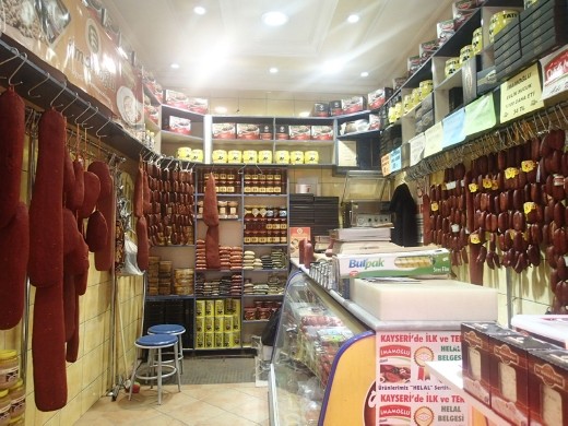 Kayseri - traditional sausage shop