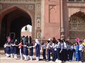 Lahore - visiting the Badshahi mosque on a school trip