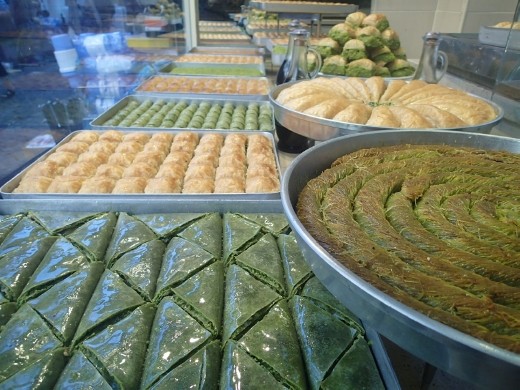 A selection of different baklavas