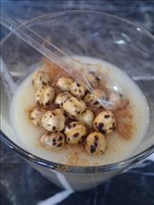 A glass of hot boza with roasted chickpeas: by piglet, Views[270]