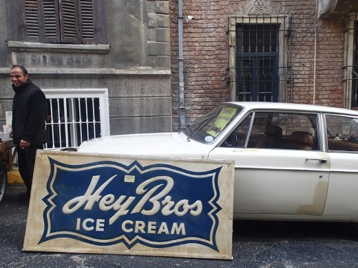Vintage ice cream sign