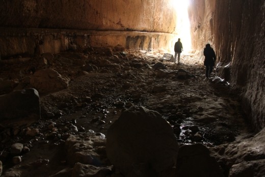 Turkey - Seleucia Pieria - getting out of the Roman water channel