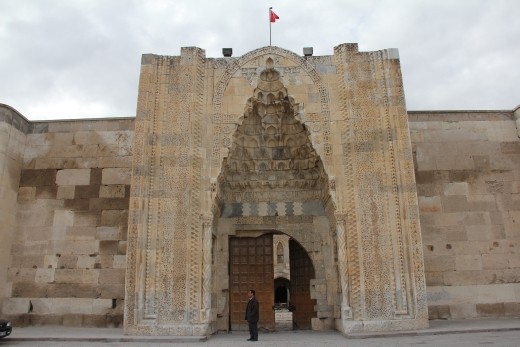 Turkey - enroute to Konya - Sultan Hani entrance (caravanserai)