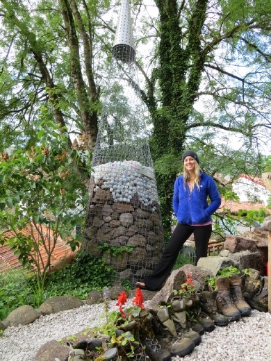 Art- where we put our written intentions in a plastic ball piece and threw them in