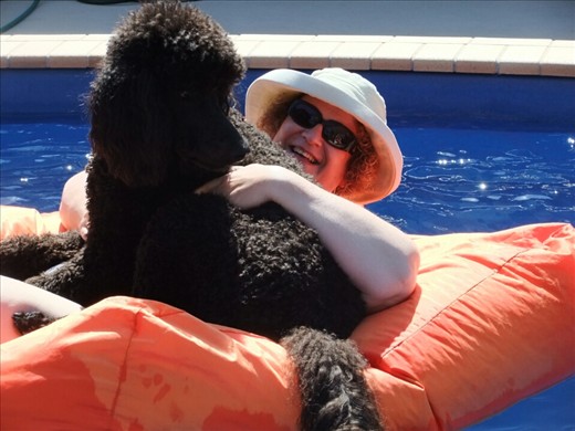 Celeste and Zaffer in the pool