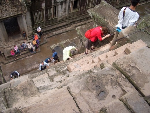 Climb up to middle of Angkor