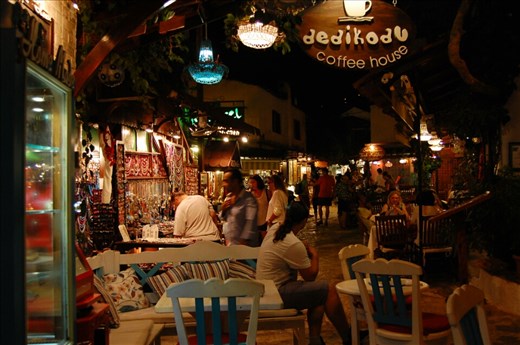 Street in Kas at night