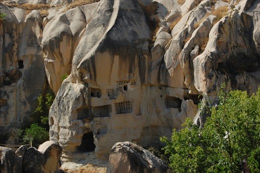 Stone cave housing in Goreme