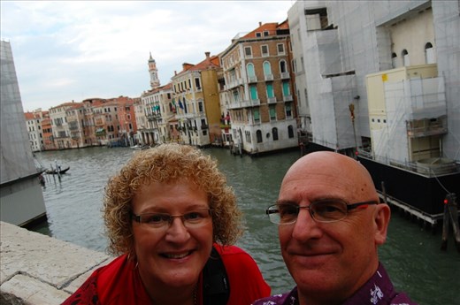 Celeste and I on Rialto Bridge