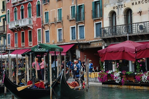 Gondoliers near our apartment