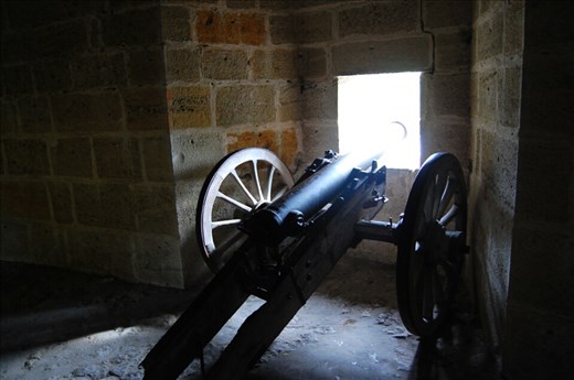 Cannon on the wall