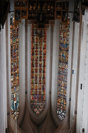 Stained Glass windows St Jacobs Church Rothenburg