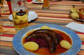 Wild Boar sausage,,, Cabbage and a Beer.: by pjandc, Views[445]