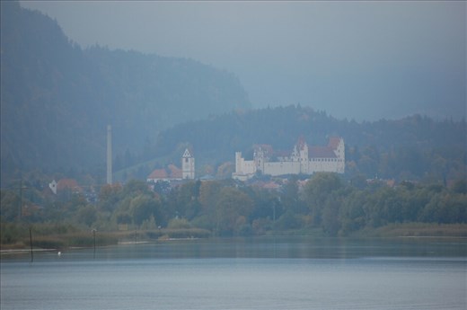 Castle in haze on Lake Forggensee