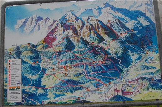 Map of mountain containing Hitlers bunker