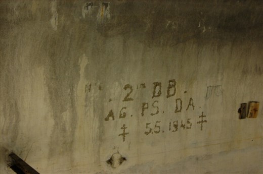 Date engraved on wall in Hitlers bunker