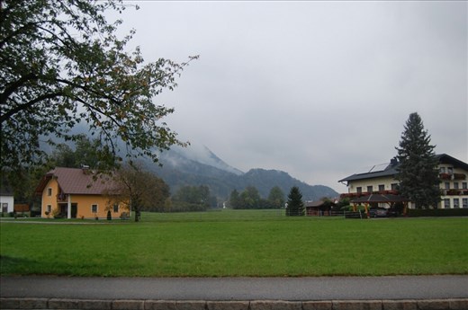 Foggy day in mountains in Austria