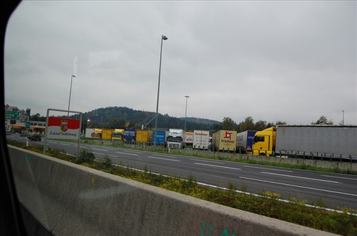 Transport off the road in Austria because it's Sunday