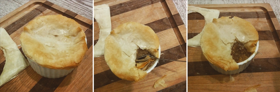 the crispy flakes compliment the meat, earthy flavours of haleem.