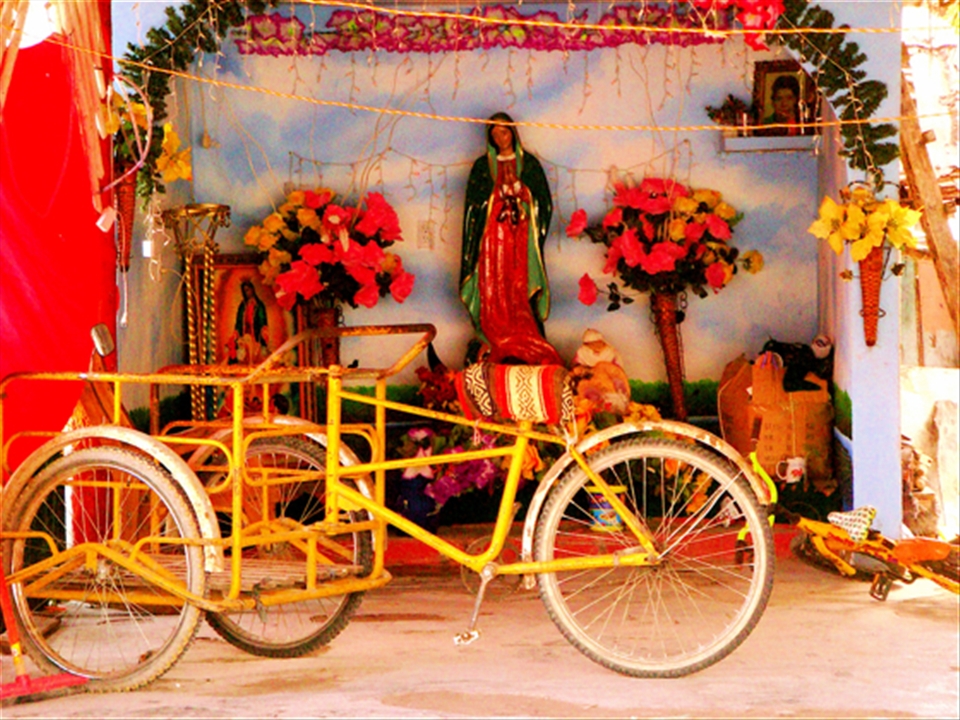 Virgen of Guadalupe has become an icon for Mexico, it's part of culture.