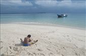 a child trying to hold the boat anchor  when docked at the beach: by ponda, Views[228]