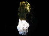 Walking to the pond in Quinta da Regaleira, experience the reflections reaching into the cave.: by portugaltrip, Views[272]