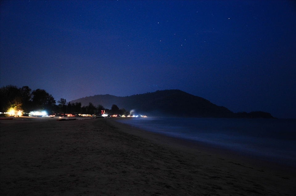 Agonda by night, quiet.