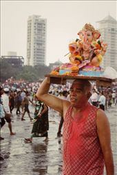 After 11 days of worship the idols are immersed : by prasanasindol, Views[185]