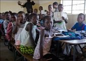 This photo was taken in a school for orphans. Zambia's Western Province has the highest percentage of orphans in the country. There are two classrooms, two teachers and they teach nearly 400 pupils each day.: by ptrmcky, Views[689]