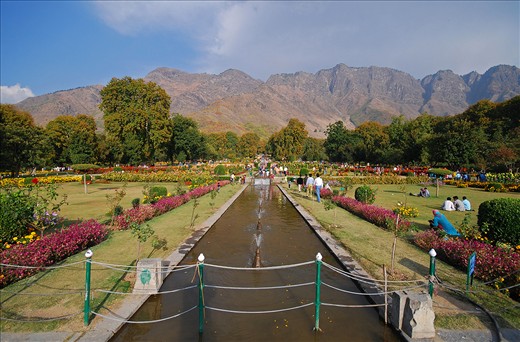 One of the many beautiful gardens of Kashmir