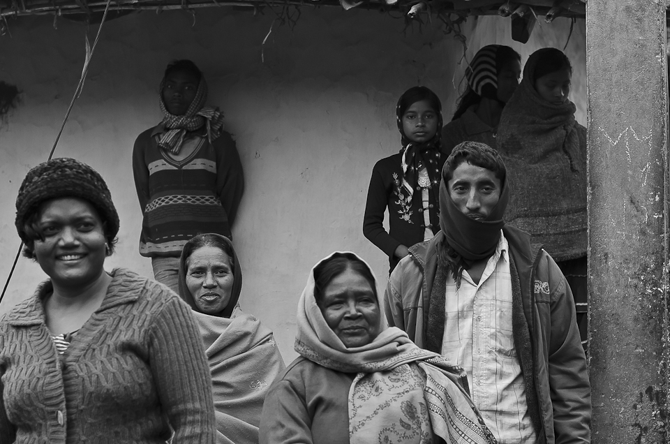 Shahpur village,  Palamau District, in the eastern part of India, a backward village, during a cold winter morning of January 2014, with Ms. Minz, the Principle of a local school, on a social visit. Not many children go to school from this village; Ms Minz tries to persuade these people to send their children to school, as the government has schemes for free education.