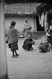 Jivan, a Rickshaw puller by profession, sharing his time by talking to his old mother and family members, in the courtyard of his humble dwelling. He has four children, and none of them go to school. Lack of education is a major cause of poverty in this part of India.: by punit, Views[446]
