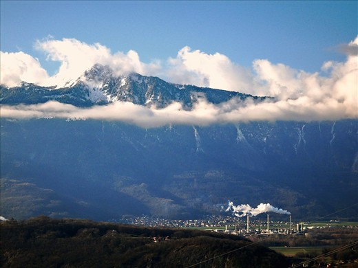 A small town in the foothills of the Alps