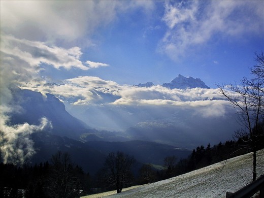 On the way above the clouds, Alps, Swiss