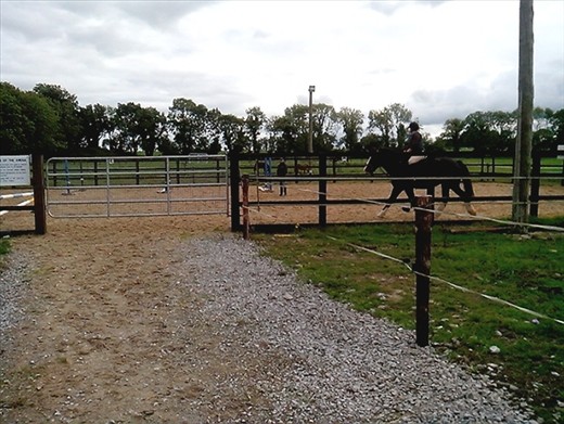 Claire giving a riding instruction lesson