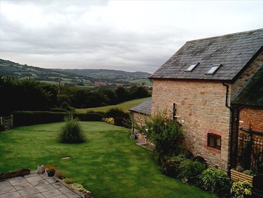 View from our double room, somewhere in the countryside near Monmouth